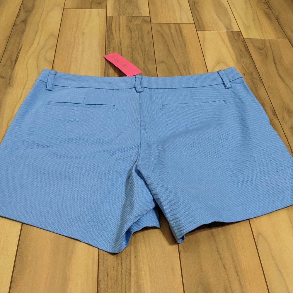 NWT! Lilly Pulitzer Callahan Stretch Shorts Blue Peri Size 12 - Picture 7 of 14